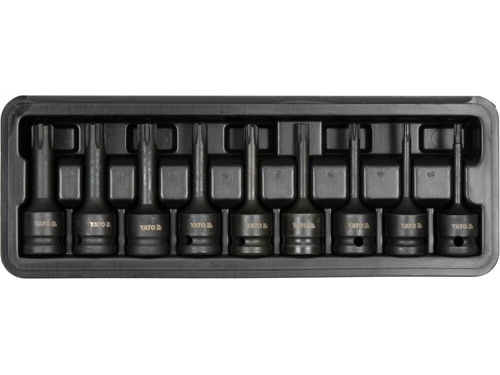 Bộ 9 đầu khẩu 1/2" mũi Ribe RM5-RM14 Yato YT-10681 - Ba Lan Bộ 9 đầu khẩu 1/2" mũi Ribe RM5-RM14 Yato YT-10681 - Ba Lan