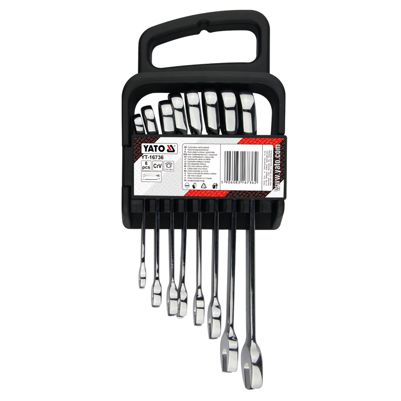 Bộ cờ lê đảo chiều 8 chi tiết 8-18mm YATO YT-16736 Bộ cờ lê đảo chiều 8 chi tiết 8-18mm YATO YT-16736