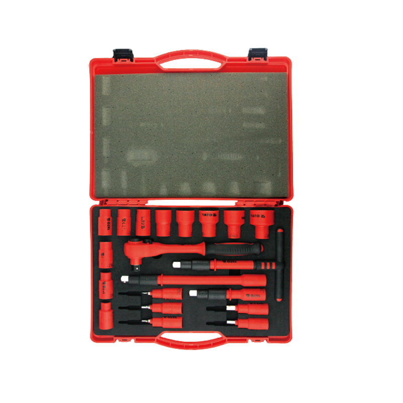 Bộ tuýp tay vặn tổng hợp 1/2 inch cách điện 1000V Yato YT-3869V Bộ tuýp tay vặn tổng hợp 1/2 inch cách điện 1000V Yato YT-3869V