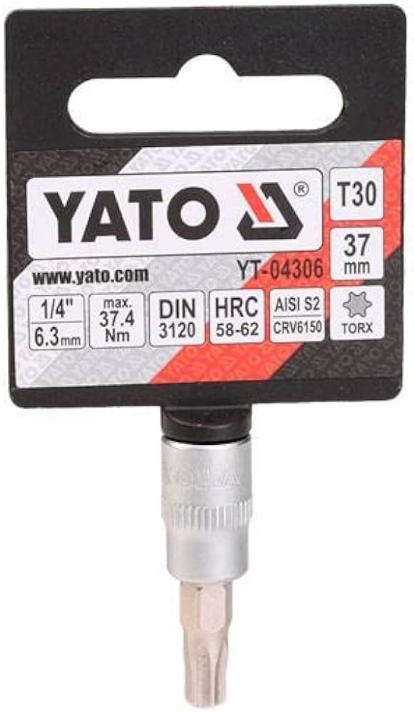 Mũi vít hoa thị 1/4" T8,T10,T15.T20,T25,T30,T40 -Yato Mũi vít hoa thị 1/4" T8,T10,T15.T20,T25,T30,T40 -Yato