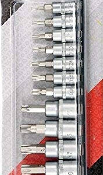 Bộ mũi vít hoa thị có lỗ T8-T55 12 chi tiết 1/4"-3/8" Yato YT-04332 - Ba Lan Bộ mũi vít hoa thị có lỗ T8-T55 12 chi tiết 1/4"-3/8" Yato YT-04332 - Ba Lan