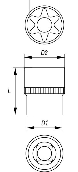Tuýp sao 1/4" từ E4x25mm đến E8x25mm chuẩn DIN 3121 Yato - Ba Lan Tuýp sao 1/4" từ E4x25mm đến E8x25mm chuẩn DIN 3121 Yato - Ba Lan