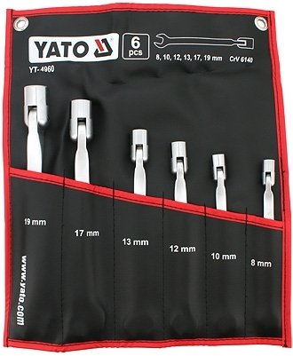 Bộ cờ lê 2 đầu điếu 6 chi tiết Yato YT-4960 Bộ cờ lê 2 đầu điếu 6 chi tiết Yato YT-4960