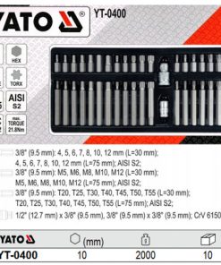 Bộ Mũi Lục Giác - Torx - Spline 40 Chi Tiết YATO YT-0400 Bộ Mũi Lục Giác - Torx - Spline 40 Chi Tiết YATO YT-0400