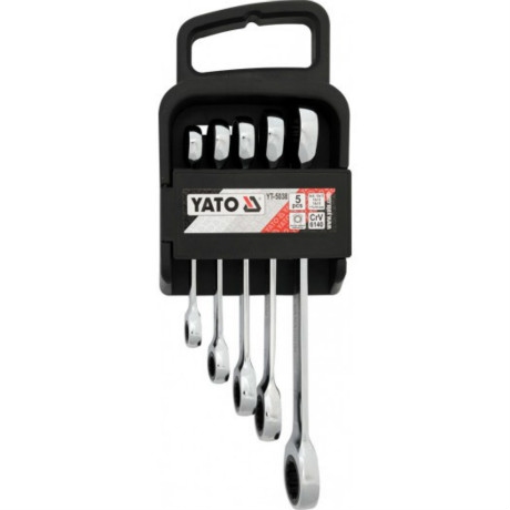 Bộ 5 Cờ Lê 2 Đầu Vòng Tự Động YATO YT-5038 Bộ 5 Cờ Lê 2 Đầu Vòng Tự Động YATO YT-5038