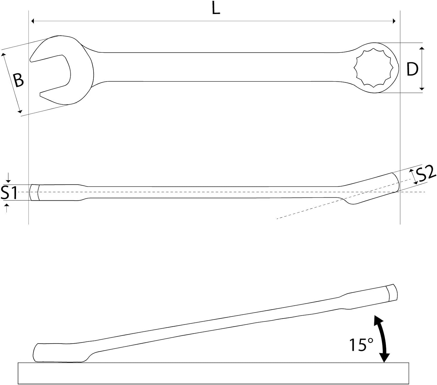 Cờ lê vòng miệng hệ mét Yato YT-0006 Cờ lê vòng miệng hệ mét Yato YT-0006