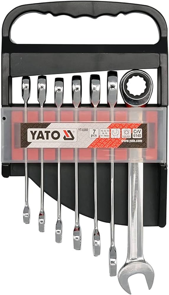 Bộ 7 cờ lê vòng miệng tự động lật đảo chiều 10-19mm Yato YT-0208 - Ba Lan Bộ 7 cờ lê vòng miệng tự động lật đảo chiều 10-19mm Yato YT-0208 - Ba Lan