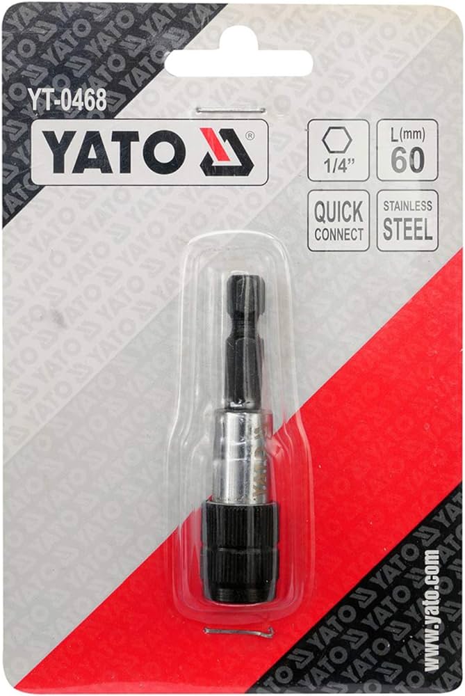 Đầu kẹp nhanh mũi vít tự động Inox chuôi 1/4" 60mm Yato YT-0468 - Ba Lan Đầu kẹp nhanh mũi vít tự động Inox chuôi 1/4" 60mm Yato YT-0468 - Ba Lan