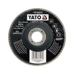 Đĩa Mài Xếp Hình Phẳng YATO YT-83271 đến YT-83276 – Hạt Mài Đa Dạng P36-P120, Φ125mm, Dùng Cho Kim Loại