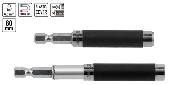 Thanh nối dài 80mm chuôi 1/4″ có từ vỏ cao su Yato YT-0467- Ba Lan Thanh nối dài 80mm chuôi 1/4″ có từ vỏ cao su Yato YT-0467- Ba Lan