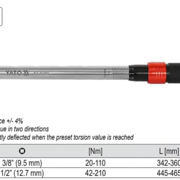 Cờ Lê Lực YATO YT-0750 (3/8