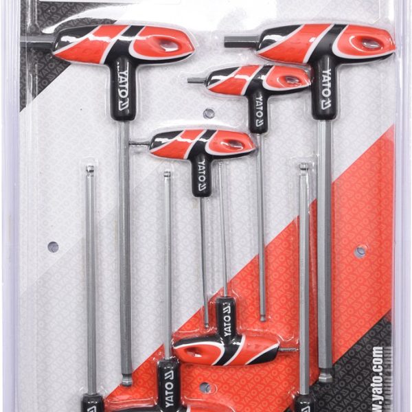 Bộ Lục Giác Đầu Bi Chữ T 8 Chi Tiết YATO YT-05597 Bộ Lục Giác Đầu Bi Chữ T 8 Chi Tiết YATO YT-05597
