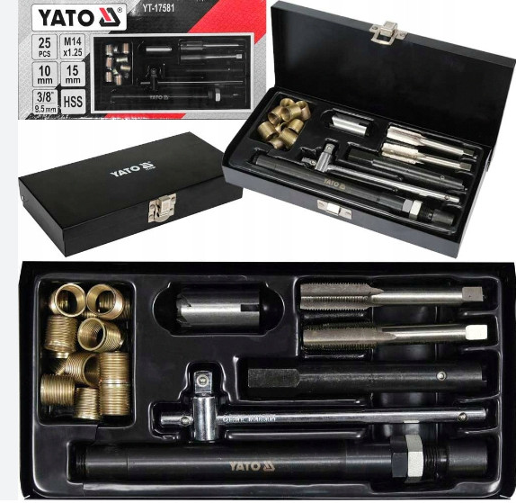 Bộ Bugi M14x1.25mm mũi Taro M14x1.25mm 25 chi tiết Yato YT-17581 - Ba Lan Bộ Bugi M14x1.25mm mũi Taro M14x1.25mm 25 chi tiết Yato YT-17581 - Ba Lan