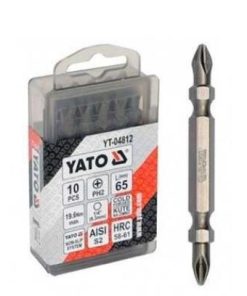 Bộ 10 mũi vít 4 cạnh PH2x65mm 19.6Nm chuôi 1/4" chống trượt Yato YT-04812 - Ba Lan Bộ 10 mũi vít 4 cạnh PH2x65mm 19.6Nm chuôi 1/4" chống trượt Yato YT-04812 - Ba Lan