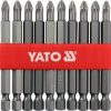Bộ 10 mũi vít 4 cạnh PH2x75mm 21.8Nm chuôi 1/4" chống trượt Yato YT-0480 - Ba Lan Bộ 10 mũi vít 4 cạnh PH2x75mm 21.8Nm chuôi 1/4" chống trượt Yato YT-0480 - Ba Lan