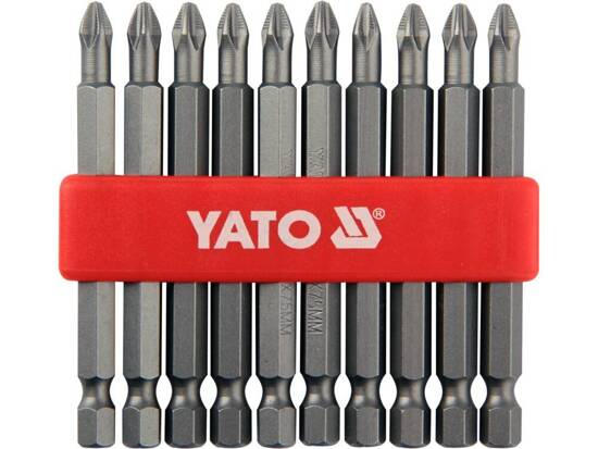 Bộ 10 mũi vít 4 cạnh PH2x75mm 21.8Nm chuôi 1/4" chống trượt Yato YT-0480 - Ba Lan Bộ 10 mũi vít 4 cạnh PH2x75mm 21.8Nm chuôi 1/4" chống trượt Yato YT-0480 - Ba Lan