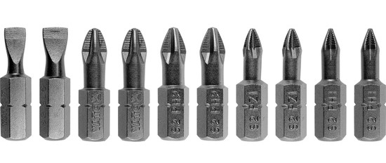 Bộ 10 mũi vít đa năng 25mm chuôi 1/4" chống trượt Yato YT-04822 - Ba Lan Bộ 10 mũi vít đa năng 25mm chuôi 1/4" chống trượt Yato YT-04822 - Ba Lan