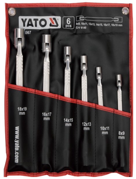 Bộ 6 cờ lê 2 đầu lắc léo Yato YT-4967 - Ba Lan Bộ 6 cờ lê 2 đầu lắc léo Yato YT-4967 - Ba Lan