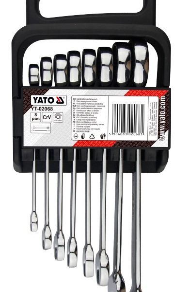 Bộ 8 Cờ Lê Vòng Miệng Tự Động YATO YT-02068 (8-19mm) Bộ 8 Cờ Lê Vòng Miệng Tự Động YATO YT-02068 (8-19mm)