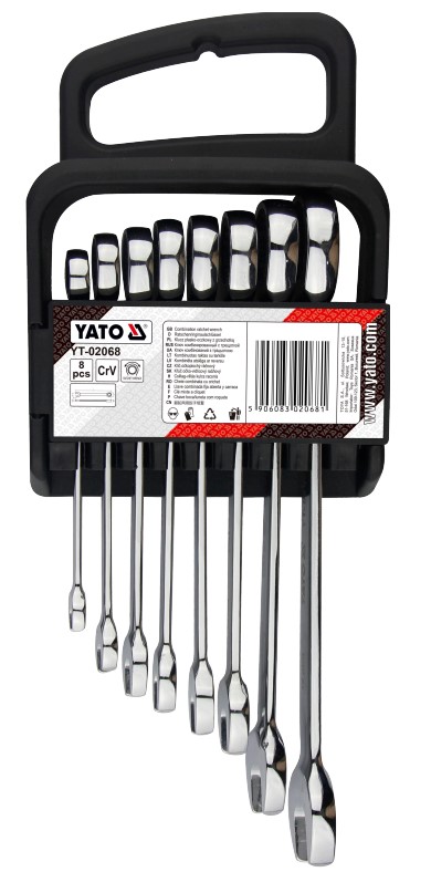 Bộ 8 Cờ Lê Vòng Miệng Tự Động YATO YT-02068 (8-19mm) Bộ 8 Cờ Lê Vòng Miệng Tự Động YATO YT-02068 (8-19mm)