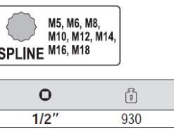 Bộ 8 đầu khẩu 1/2" mũi hoa thị M5-M18 Yato YT-1069 - Ba Lan Bộ 8 đầu khẩu 1/2" mũi hoa thị M5-M18 Yato YT-1069 - Ba Lan