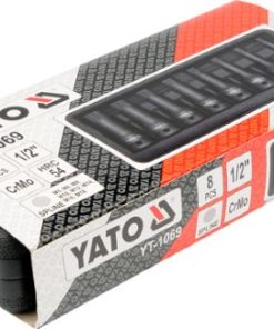 Bộ 8 đầu khẩu 1/2" mũi hoa thị M5-M18 Yato YT-1069 - Ba Lan Bộ 8 đầu khẩu 1/2" mũi hoa thị M5-M18 Yato YT-1069 - Ba Lan