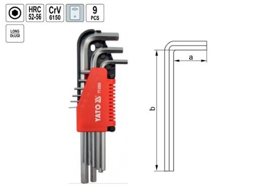 Bộ Lục Giác 9 Chi Tiết YATO YT-0500 Bộ Lục Giác 9 Chi Tiết YATO YT-0500