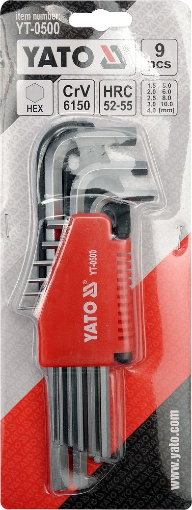 Bộ Lục Giác 9 Chi Tiết YATO YT-0500 Bộ Lục Giác 9 Chi Tiết YATO YT-0500