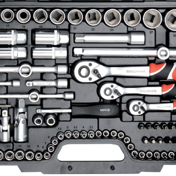 Bộ cờ lê tuýp tay vặn 1/4" 3/8" 1/2" 111 chi tiết Yato YT-38831 - Ba Lan Bộ cờ lê tuýp tay vặn 1/4" 3/8" 1/2" 111 chi tiết Yato YT-38831 - Ba Lan