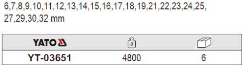 Bộ cờ lê vòng miệng 23 chi tiết 6-32mm Yato YT-03651 - Ba Lan Bộ cờ lê vòng miệng 23 chi tiết 6-32mm Yato YT-03651 - Ba Lan