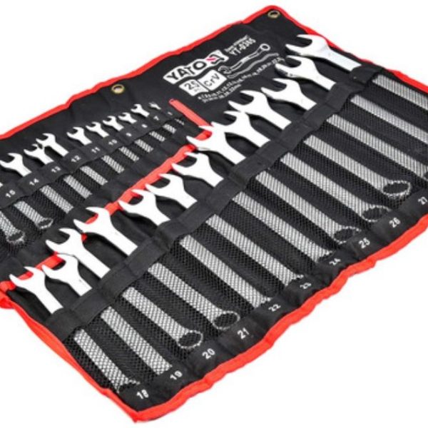 Bộ cờ lê vòng miệng hệ mét 25 chi tiết 6-32mm DIN 3113 Yato YT-0365 - Ba Lan Bộ cờ lê vòng miệng hệ mét 25 chi tiết 6-32mm DIN 3113 Yato YT-0365 - Ba Lan