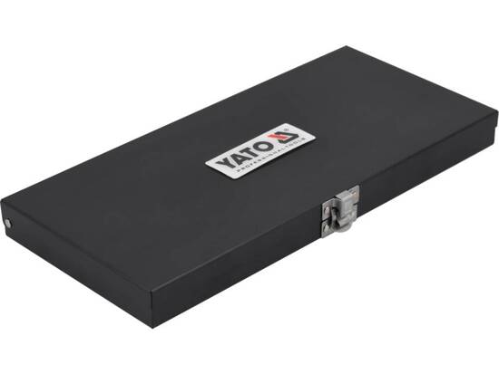 Bộ đầu tuýp 1/2" 3/8" mũi sao có lỗ và mũi Ribe 42 chi tiết Yato YT-0420 - Ba Lan Bộ đầu tuýp 1/2" 3/8" mũi sao có lỗ và mũi Ribe 42 chi tiết Yato YT-0420 - Ba Lan