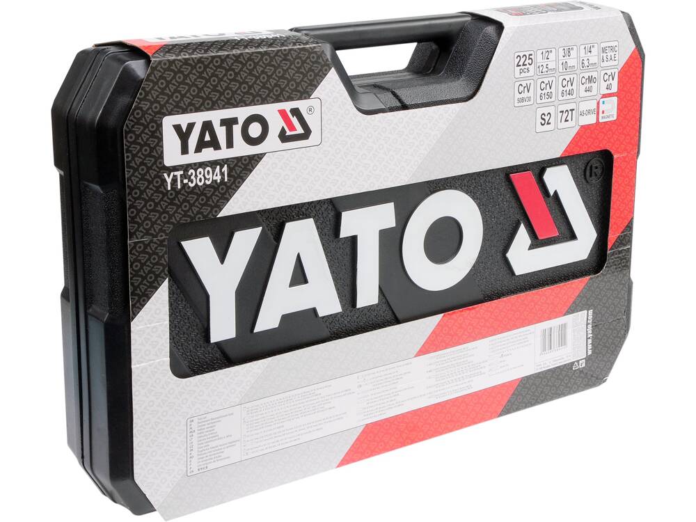 Bộ đồ nghề sửa chữa ôtô chuyên dụng 225 Món Yato YT-38941 Bộ đồ nghề sửa chữa ôtô chuyên dụng 225 Món Yato YT-38941