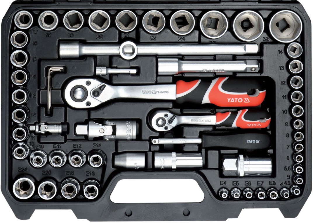 Bộ Dụng Cụ Sửa Chữa 1/4" 1/2" 108 Chi Tiết Yato YT-38791 Bộ Dụng Cụ Sửa Chữa 1/4" 1/2" 108 Chi Tiết Yato YT-38791