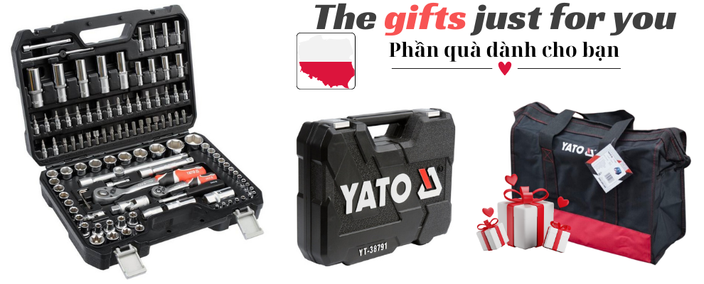 Bộ Dụng Cụ Sửa Chữa 1/4" 1/2" 108 Chi Tiết Yato YT-38791 Bộ Dụng Cụ Sửa Chữa 1/4" 1/2" 108 Chi Tiết Yato YT-38791