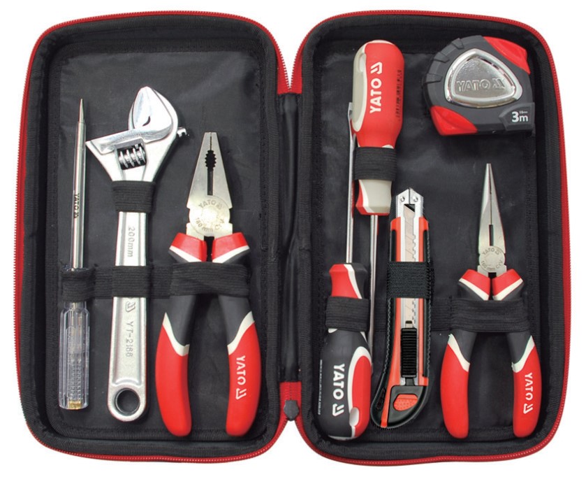 Bộ dụng cụ sửa chữa cầm tay 8 chi tiết Yato YT-3904 Bộ dụng cụ sửa chữa cầm tay 8 chi tiết Yato YT-3904