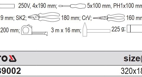 Bộ Dụng Cụ Sửa Chữa Tổng Hợp 10 Món Yato YT-39002 Bộ Dụng Cụ Sửa Chữa Tổng Hợp 10 Món Yato YT-39002