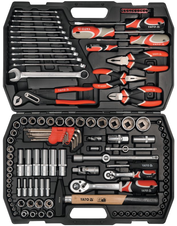 Bộ dụng cụ tổng hợp 1/4" 1/2" 122 món Yato YT-38901 Bộ dụng cụ tổng hợp 1/4" 1/2" 122 món Yato YT-38901