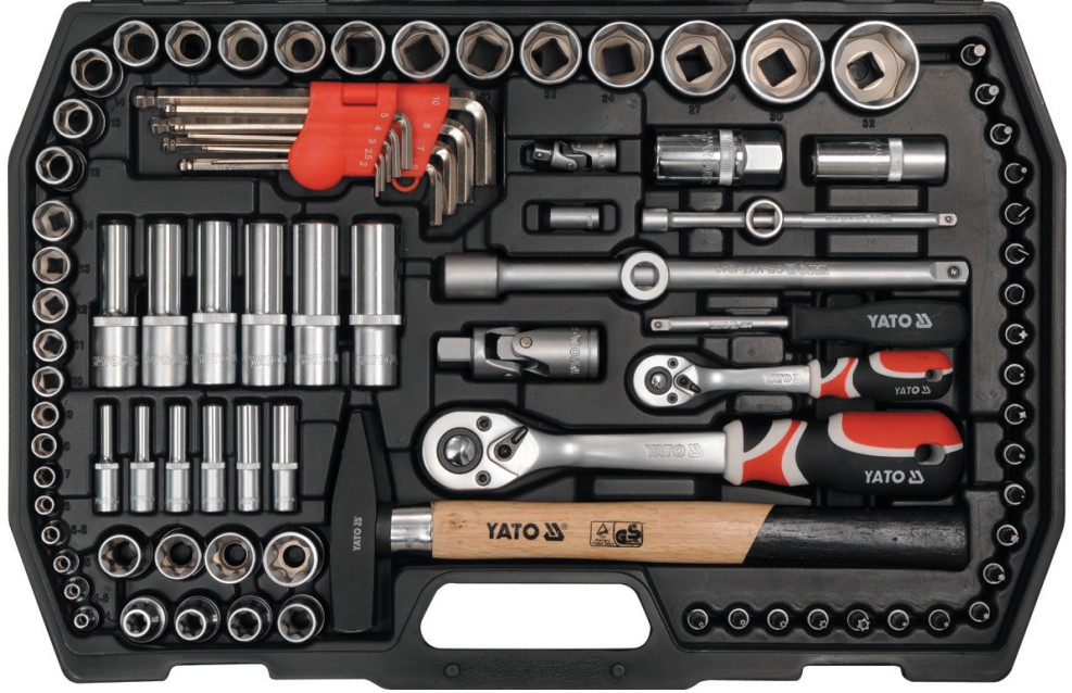 Bộ dụng cụ tổng hợp 1/4" 1/2" 122 món Yato YT-38901 Bộ dụng cụ tổng hợp 1/4" 1/2" 122 món Yato YT-38901