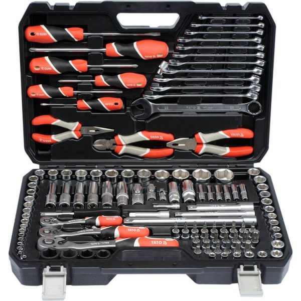 Bộ dụng cụ tổng hợp 129 chi tiết 1/4" 3/8" 1/2" Yato YT-38881 Bộ dụng cụ tổng hợp 129 chi tiết 1/4" 3/8" 1/2" Yato YT-38881