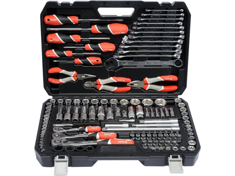 Bộ dụng cụ tổng hợp 129 chi tiết 1/4" 3/8" 1/2" Yato YT-38881 Bộ dụng cụ tổng hợp 129 chi tiết 1/4" 3/8" 1/2" Yato YT-38881