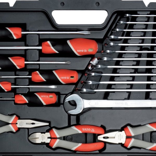 Bộ dụng cụ tổng hợp 129 chi tiết 1/4" 3/8" 1/2" Yato YT-38881 Bộ dụng cụ tổng hợp 129 chi tiết 1/4" 3/8" 1/2" Yato YT-38881