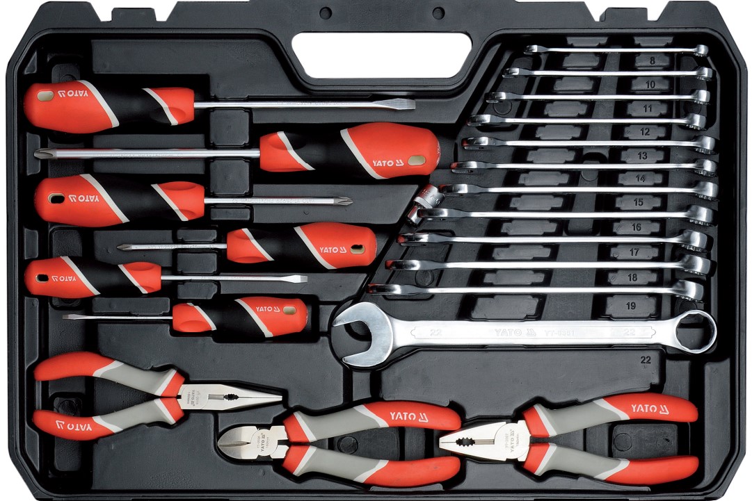 Bộ dụng cụ tổng hợp 129 chi tiết 1/4" 3/8" 1/2" Yato YT-38881 Bộ dụng cụ tổng hợp 129 chi tiết 1/4" 3/8" 1/2" Yato YT-38881