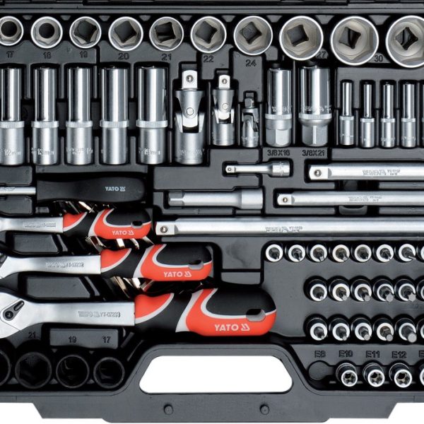 Bộ dụng cụ tổng hợp 129 chi tiết 1/4" 3/8" 1/2" Yato YT-38881 Bộ dụng cụ tổng hợp 129 chi tiết 1/4" 3/8" 1/2" Yato YT-38881