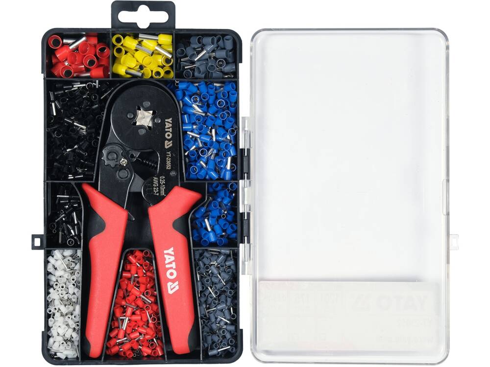 Bộ Kìm Bấm Cốt Tự Động YATO YT-23052 – Kìm 175mm Kèm 1201 Đầu Cốt Bộ Kìm Bấm Cốt Tự Động YATO YT-23052 – Kìm 175mm Kèm 1201 Đầu Cốt