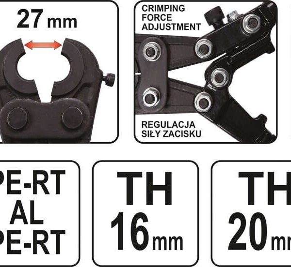 Kìm Bấm Ống PEX-AL-PEX YATO YT-21750 – Bộ 4 Chi Tiết Kìm Bấm Ống PEX-AL-PEX YATO YT-21750 – Bộ 4 Chi Tiết