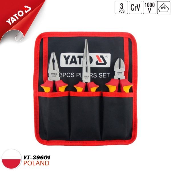 Bộ Kìm Cách Điện YATO YT-39601 – 3 Chi Tiết VDE 1000V