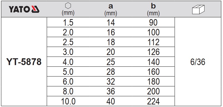 Bộ Lục Giác Đầu Bi Dài YATO YT-5878 (9 Chi Tiết) Bộ Lục Giác Đầu Bi Dài YATO YT-5878 (9 Chi Tiết)