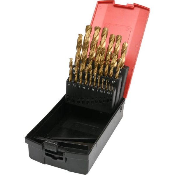 Bộ Mũi Khoan Xoắn YATO YT-44676 – 25 Chi Tiết, HSS, Phủ Titan, Chuẩn DIN 338, Ø1-13mm Bộ Mũi Khoan Xoắn YATO YT-44676 – 25 Chi Tiết, HSS, Phủ Titan, Chuẩn DIN 338, Ø1-13mm