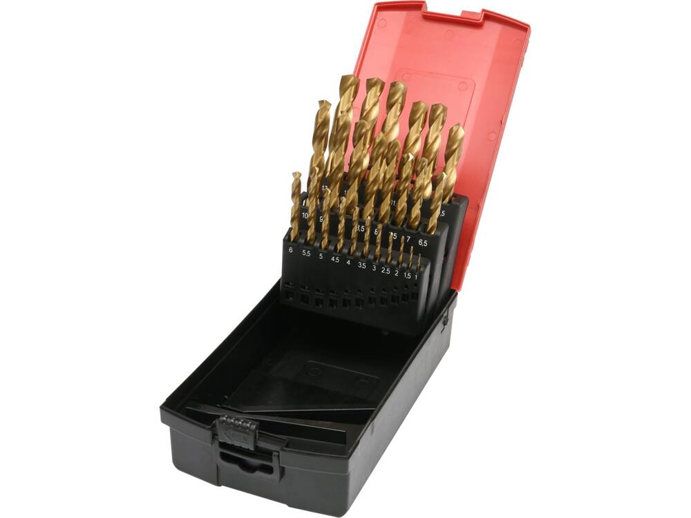Bộ Mũi Khoan Xoắn YATO YT-44676 – 25 Chi Tiết, HSS, Phủ Titan, Chuẩn DIN 338, Ø1-13mm Bộ Mũi Khoan Xoắn YATO YT-44676 – 25 Chi Tiết, HSS, Phủ Titan, Chuẩn DIN 338, Ø1-13mm